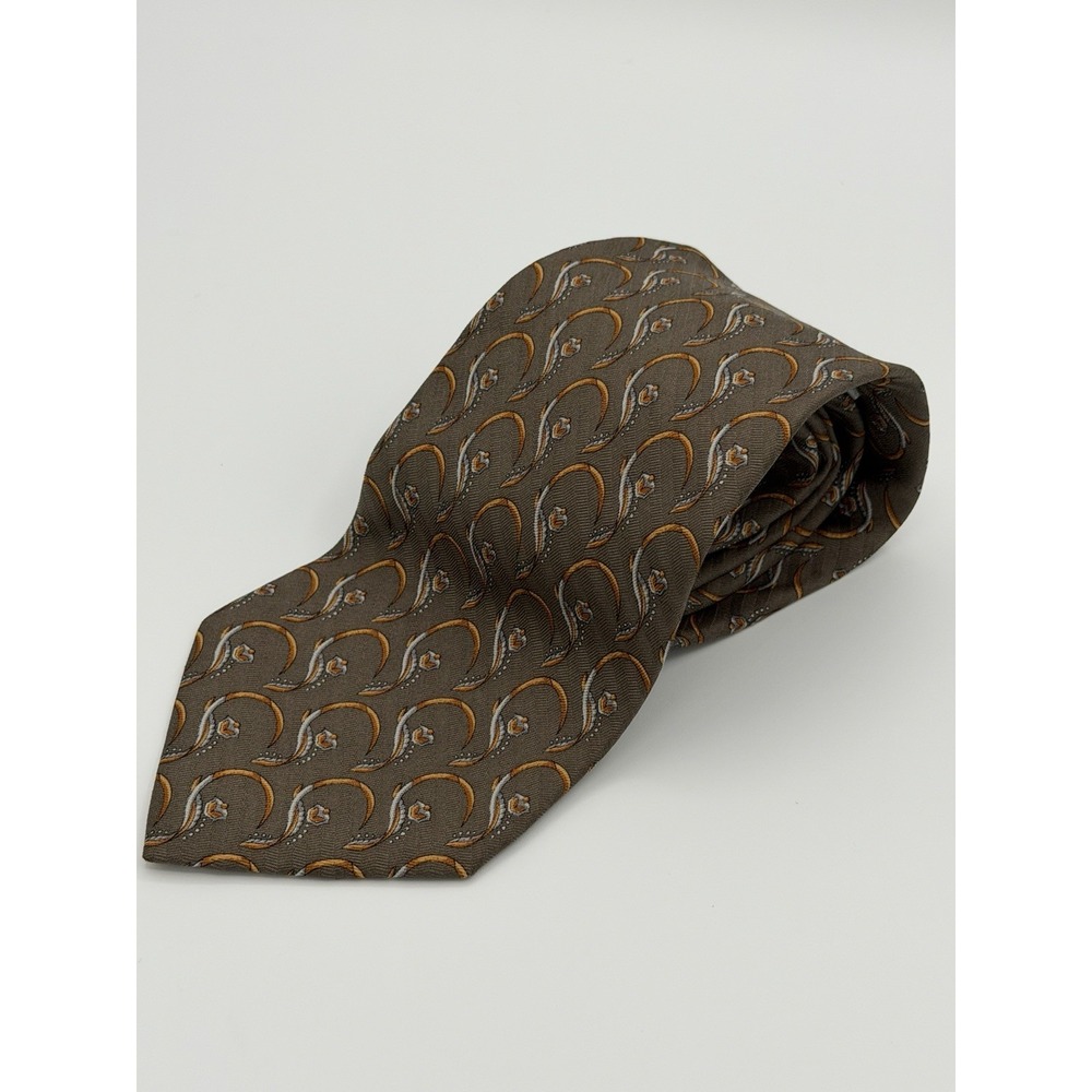 VALENTINO Cravatte Men's Tie 100% Silk Made In Italy Designer Loop Pattern